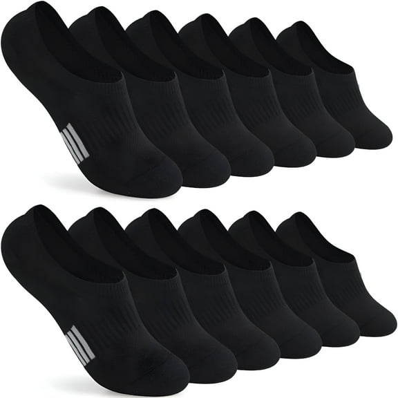 TELOLY No Show Socks Womens Cushioned Low Cut Invisible Footies for Running Athletic Gym Ankle Socks 6 Pairs