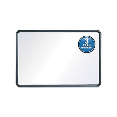 Melamine Surface - Contour Dry-Erase Board, Melamine, 48 X 36, White Surface, Black Frame