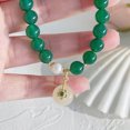 thumbnail image 5 of Toyella New Ancient Style Green Agate Bracelet Female Green agate, 5 of 5