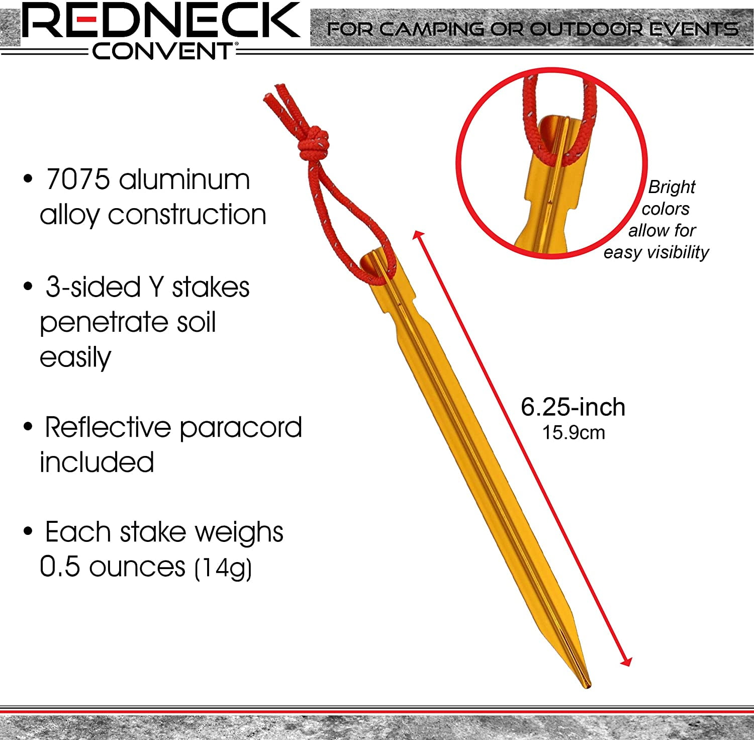 Richgv 12 Pack Tent Stakes, 7075 Ground Metal Camping Aluminum