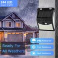 thumbnail image 3 of Luces Solares Luces De Seguridad Solares Led Para Exteriores Sensor De Movimiento Ip65 Luz De Pared Solar A Prueba De Agua Con 4 Modos De Iluminación 270 Grados De Iluminación Batería De 2200 Mah Para Muyoka Hogar, 3 of 7