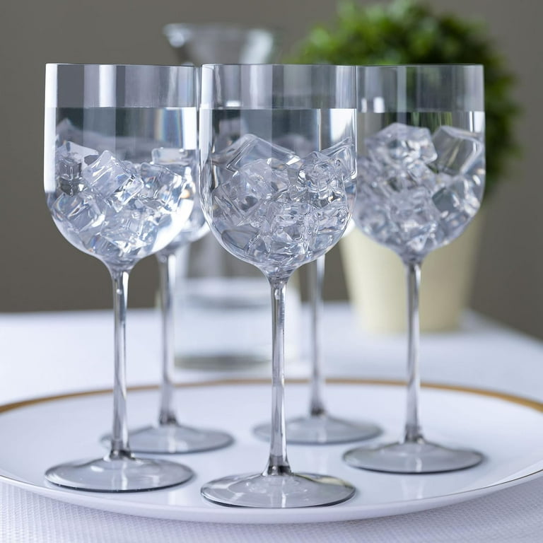 PLASTICPRO 12 Oz Plastic Wine Glasses 5-Pc Disposable Wine Glasses Drinking  Set - Walmart.com