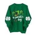 thumbnail image 2 of Hxlamzoo Womens St Patricks Day Sweatshirt Clover Graphic Irish Sweatshirts Comfy Crewneck Long Sleeve Pullover Tops, 2 of 5