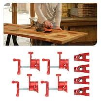 4 Packs Wood Gluing Pipe Clamp 3/4" Heavy Duty PRO Woodworking Cast Iron