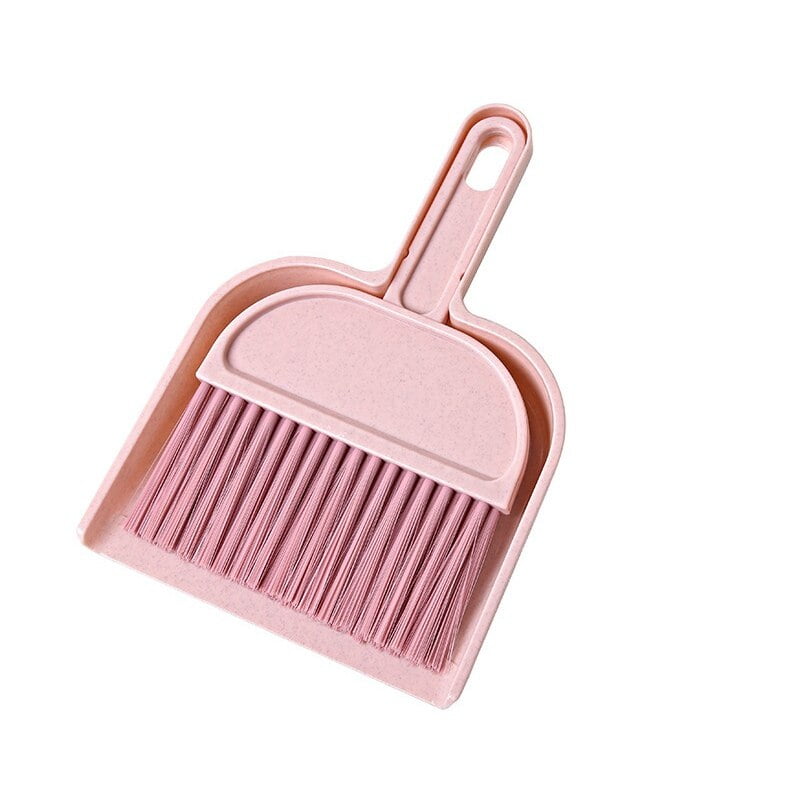 Plastic Dustpan and Brush Set Cleaning Broom with Rubber Lip Dustpan 12" x 7" 