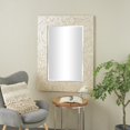 thumbnail image 2 of DecMode 36" x 48" Cream Handmade Mosaic Wall Mirror, 2 of 13