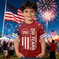thumbnail image 2 of Kids 250 Anniversary Shirts 250 Year Flag T-shirt Boys and Girls Happy 250th Tee 4th of July Tops, 2 of 4