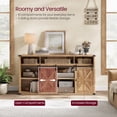 thumbnail image 5 of VASAGLE TV Stand for TVs up to 65", Farmhouse TV Console, 2 Sliding Barn Doors, for Living Room, Natural, 5 of 9