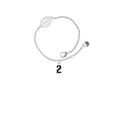 thumbnail image 2 of Delight Jewelry Silvertone Black Number - 2 - Silvertone Leaf Delicate Bracelet, 6.25+1.75", 2 of 4