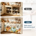 thumbnail image 4 of Thanksgiving Sink Skirt 11"Wx13"L,Dustproof Under Sink Curtain with Self Adhesive Tape,Fall Orange Green Pumpkin Sunflower Leaf Cabinet Curtain Cover for Bathroom Vanity,Kitchen Cabinet Storage Shelf, 4 of 9