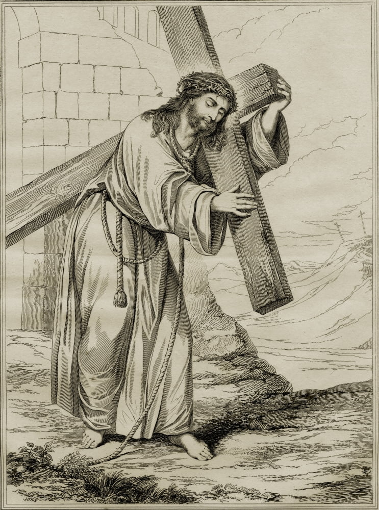 The Man Of Sorrows 19Th Century Print From The Altar Piece In Magdalen College Chapel Oxford Engraved By GCooke Published By The Society For Promoting Christian Knowledge May 1815 Canvas Art - Ken Wel
