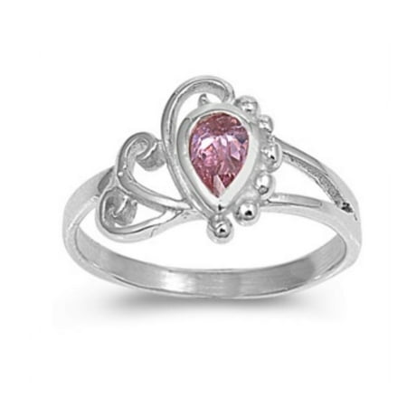 925 Sterling Silver Baby Ring With Cubic Zirconia