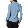 thumbnail image 4 of INSPIRE CHIC Women's Work Shirt Long Sleeve Pleated Button Down Blouse, 4 of 6