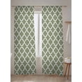 thumbnail image 5 of Sheer Curtains 108 Inches Long 2 Panels Set for Living Room, Green Morocco Semi Sheer Curtains for Windows, Boho Farmhouse Abstract Geometric Simple Voile Window Treatments Rod Pocket Curtain, 5 of 7