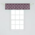 thumbnail image 2 of Ambesonne Damask Window Valance, Oriental Floral Curly Motif, 42" x 12", Dark Purple and Beige, 2 of 3