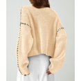 thumbnail image 2 of Suéter PRETTYGARDEN 2025 Otoño Tejido Grueso Cuello Alto M Beige, 2 of 6