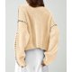 thumbnail image 2 of Suéter PRETTYGARDEN Otoño 2025 Manga Larga Cuello Simulado Beige S, 2 of 6