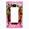thumbnail image 5 of Metal Light Switch Plate Cover Unique Floral Lady Bug Pink BUT015, 5 of 13