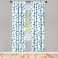 thumbnail image 3 of Ambesonne Fairytale Curtains, Cartoon Sheep and Clouds, Pair of 28"x84", Deep Sky Blue White Grey, 3 of 5