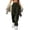 Army Green, variant on Women's Casual Straight Leg Pants with Pockets Button Front Workwear Cargo Trousers, Dark Gray M