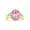 Pink Ice, variant on Rings for Women 14K Gold Plated Silver Ring Princess Diana Inspired 9X7MM Gemstone & Halo of Diamonds October Pink Ice Jewelry for Women Size 10