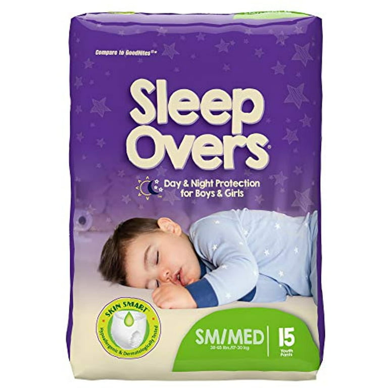 Sleep Overs Unisex Absorbent Underwear Small/Medium SLP05301- Pack/15