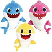 Baby Shark 10" Plush Shark 3 Pack - Baby, Mommy, Daddy Shark Fun Sized Stuffed Animal