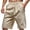 Beige, variant on Men’s Cotton Linen Casual Shorts Beach Vacation Sports Cool Summer Bottoms