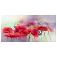 thumbnail image 2 of Watercolor Red Poppy Flowers Painting - Large Floral Canvas Artwork, 2 of 3