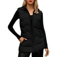 thumbnail image 4 of Gaexia Vest for Women Dressy,Long Hooded Down Vest for Women Winter Insulated Quilted Sleeveless Jacket Cozy Warm Midweight Outerwear, 4 of 5