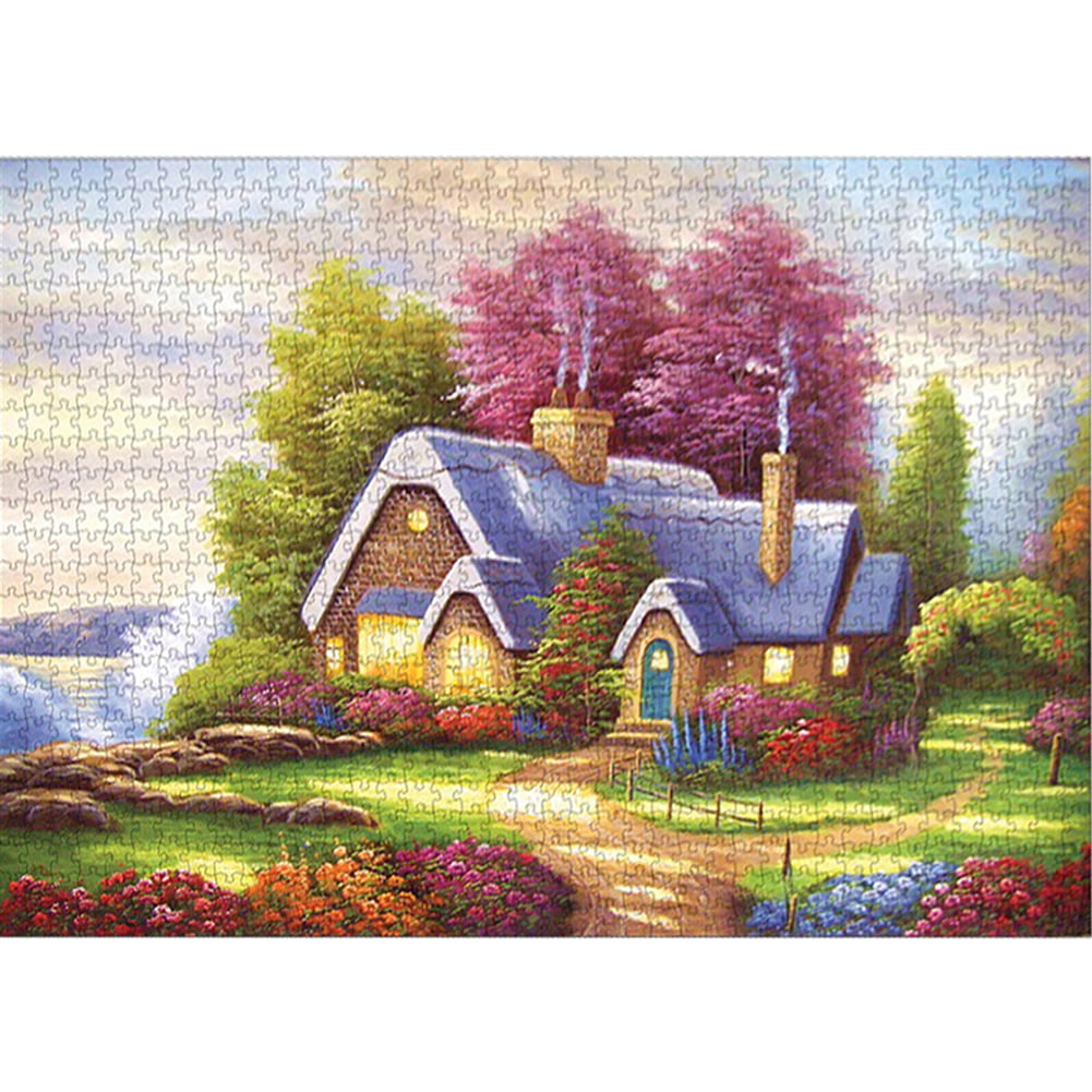 Adults Kids,beautiful cottage 1000 pieces Jigsaw Puzzle Best Education X7D7 