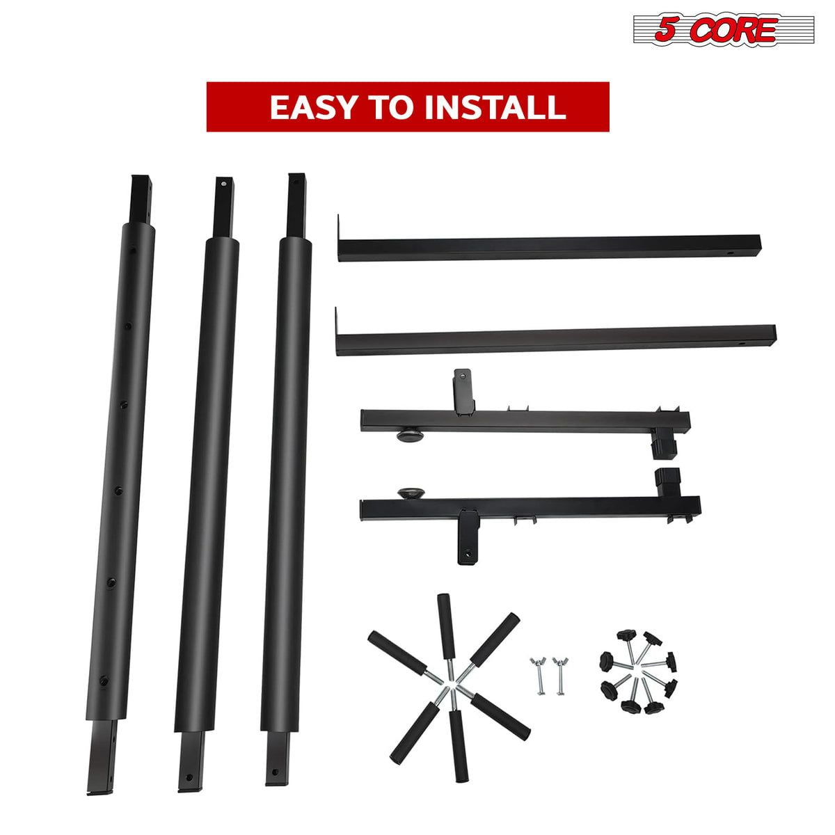 Guitar Rack 5 Slot Multi Guitar Stand Five Display Floor Stand Safe Storage Foldable Portable for Electric Acoustic Flying V Guitars - GRack 5N1