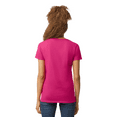 thumbnail image 2 of Gildan Heavy Cotton Women’s V-Neck T-Shirt, 100% Cotton, Soft & Durable, Semi-Fitted, Heliconia, M, 2 of 5