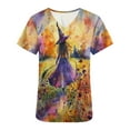 thumbnail image 5 of SwiftWear Halloween Witch Print Scrubs Tops for Women Nursing Scrubs Work Uniform V Neck Short Sleeve Nurse Scrub with Pockets XXL, 5 of 5