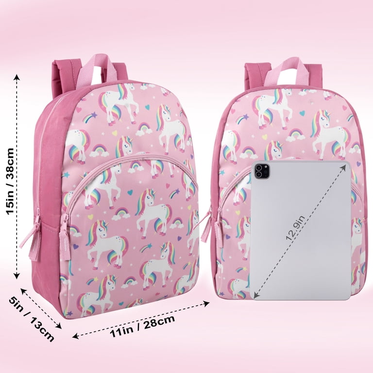 Trailmaker 15" Fun Printed Backpack, Unique Unicorns photo 2