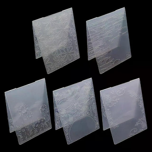 1set 5Pcs Embossing Folder Plastic Template For Scrapbook DIY Handmade Scrapbooking Album Cards Making Tool Gifts