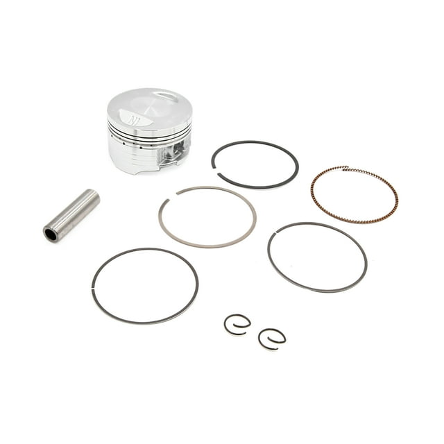 Unique Bargains 61mm Dia Silver Tone Metal Motorcycle Scooter Engine Piston Ring Set for CG150