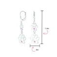 thumbnail image 4 of Bling Jewelry Womens BFF Animal Lover Paw Print Dangle Chandelier Earrings Silver, 4 of 6