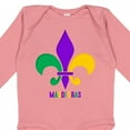 thumbnail image 4 of Inktastic Mardi Gras Fleur De Lis Girls Long Sleeve Baby Bodysuit, 4 of 5