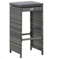 thumbnail image 5 of vidaXL Patio Bar Set Pub Table and Chairs Outdoor Garden 7 Piece Poly Rattan, 5 of 11