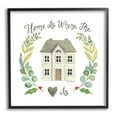thumbnail image 4 of Stupell Industries Home Where Heart Is Botanical Leaf Laurel Border Graphic Art Black Framed Art Print Wall Art, Design by Deb Strain, 4 of 5