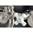thumbnail image 4 of Kingston Brass KS266PXSN Kingston Three-Handle 2-Hole Wall Mount Clawfoot Tub Faucet with Hand Shower in Brushed Nickel, 4 of 7