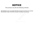 thumbnail image 2 of CMX Front Rear Ceramic Brake Pads Kit for Car Mini Cooper with 294mm Diameter Rotor KCX-100074, 2 of 9