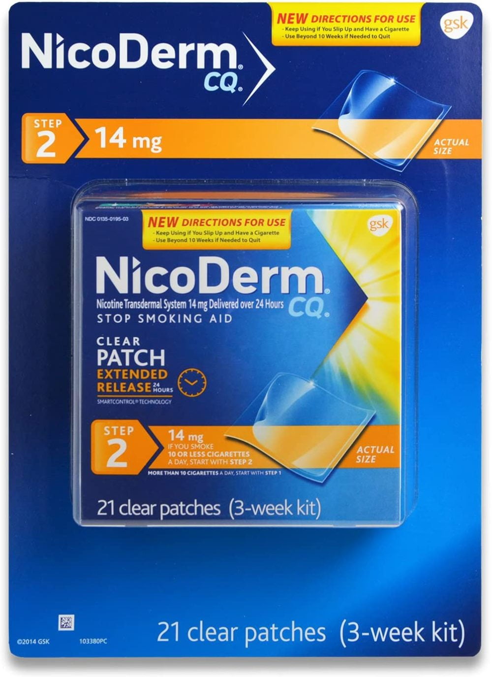 Vonluxe Zone STEP 2 3 WEEK KIT 21 CLEAR NICOTINE PATCHES