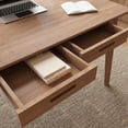 thumbnail image 4 of Home Office Desk Computer Desk, Writing Table with Drawers Study Workstation, Walnut, 39.4"*21.7", 4 of 7