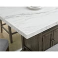 thumbnail image 6 of Pemberly Row White Marble and Driftwood Counter Height Dining Table, 6 of 7