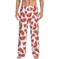thumbnail image 2 of Goofa Hand Drawn Watermelon Printed Soft Pajama Pants for Men, Wide Leg Comfy Casual Lounge Yoga Pants-X-Large, 2 of 9