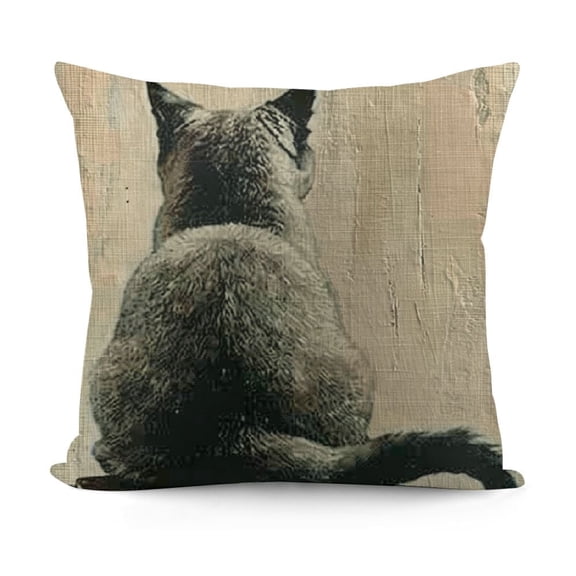 SHANXI Lovely Animal Cat Home Decorative Throw Pillow Case Cushion Cover for Couch Sofa Bed 12x12in