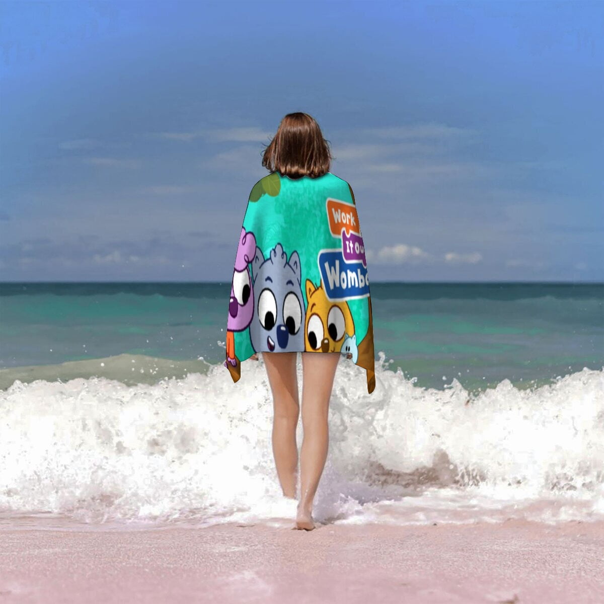 Work It Out Wombats! Gifts Beach Towel for Women Girl Birthday Inspired Fan Bath Outdoor Music Lover
