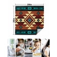 thumbnail image 5 of Turquoise Red Cloth Napkins Washable Set of 8, Southwest American Native Abstract Pattern Reusable Dinner Table Napkins Cloth Bulk for Weddings Kitchen Restaurants Hotel Events Parties 20 x 20 Inch, 5 of 9